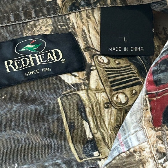 RedHead Men’s Large Broncos Jeep All Over Print Button Down Shirt - Picture 5 of 9